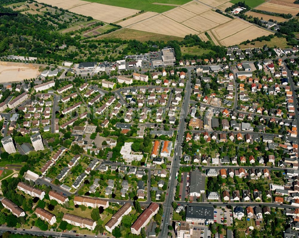 Luftbild Wieseck - Wohngebiet der Mehrfamilienhaussiedlung in Wieseck im Bundesland Hessen, Deutschland