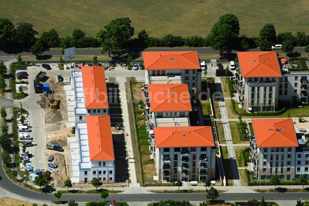 Luftaufnahme Wildau - Wohngebiet der Mehrfamilienhaussiedlung in Wildau im Bundesland Brandenburg, Deutschland