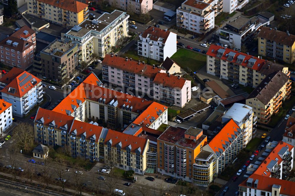 Luftaufnahme Würzburg - Wohngebiet der Mehrfamilienhaussiedlung in Würzburg im Bundesland Bayern, Deutschland
