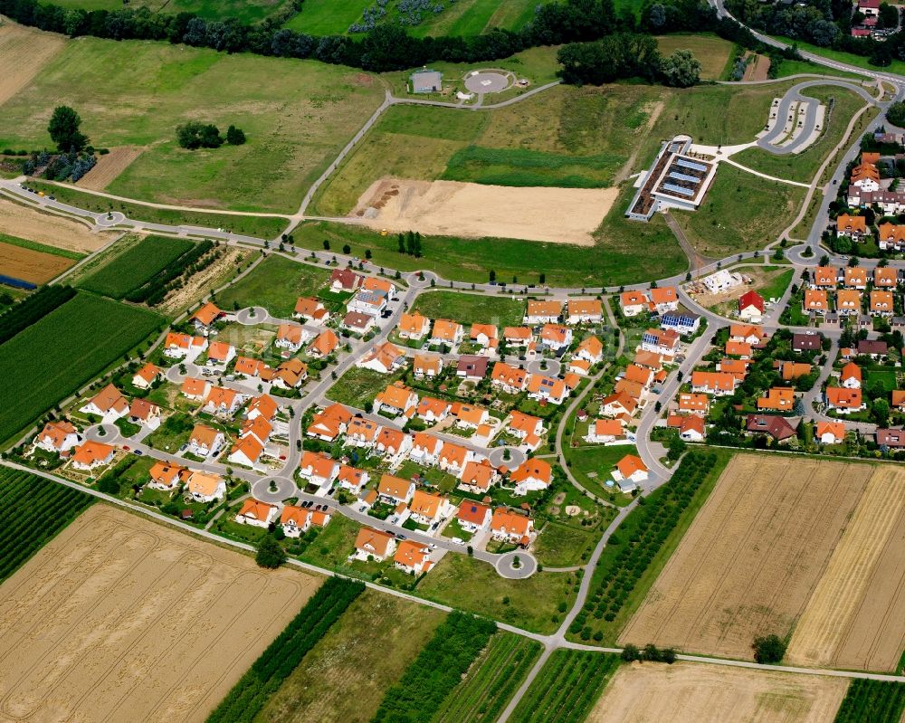 Luftbild Affaltrach - Wohngebiet - Mischbebauung der Mehr- und Einfamilienhaussiedlung in Affaltrach im Bundesland Baden-Württemberg, Deutschland