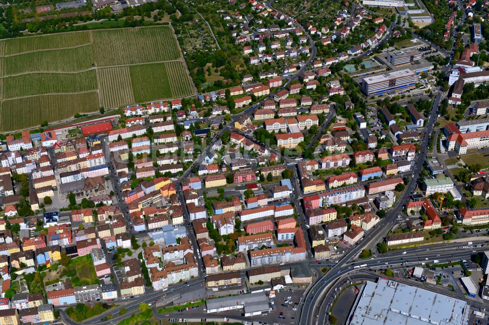 Luftaufnahme Altstadt - Wohngebiet - Mischbebauung der Mehr- und Einfamilienhaussiedlung in Altstadt im Bundesland Bayern, Deutschland