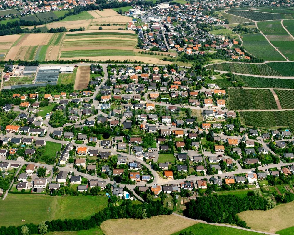 Luftbild Auenstein - Wohngebiet - Mischbebauung der Mehr- und Einfamilienhaussiedlung in Auenstein im Bundesland Baden-Württemberg, Deutschland