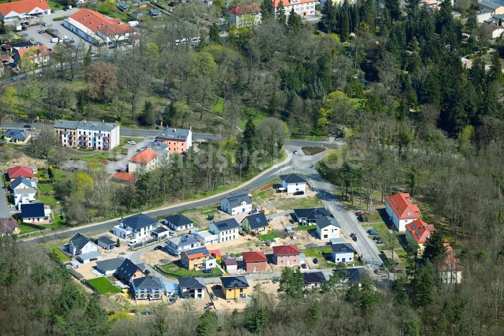 Luftbild Eberswalde - Wohngebiet - Mischbebauung der Mehr- und Einfamilienhaussiedlung Barnimhöhe in Eberswalde im Bundesland Brandenburg, Deutschland