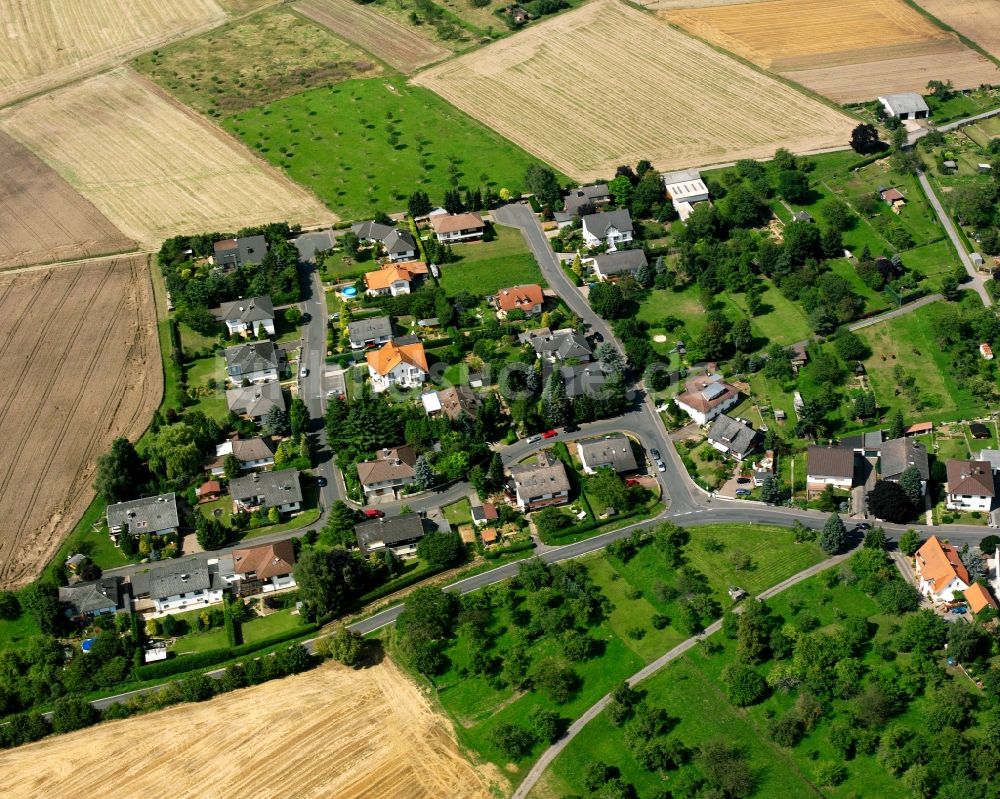 Luftaufnahme Birklar - Wohngebiet - Mischbebauung der Mehr- und Einfamilienhaussiedlung in Birklar im Bundesland Hessen, Deutschland