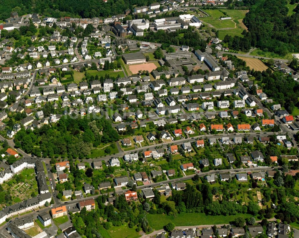 Luftbild Limburg an der Lahn - Wohngebiet - Mischbebauung der Mehr- und Einfamilienhaussiedlung in Blumenrod im Bundesland Hessen, Deutschland