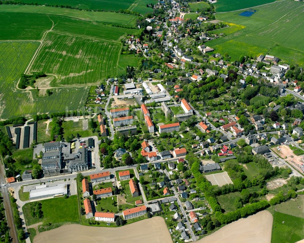 Luftbild Chemnitz-Wittgensdorf - Wohngebiet - Mischbebauung der Mehr- und Einfamilienhaussiedlung in Chemnitz-Wittgensdorf im Bundesland Sachsen, Deutschland