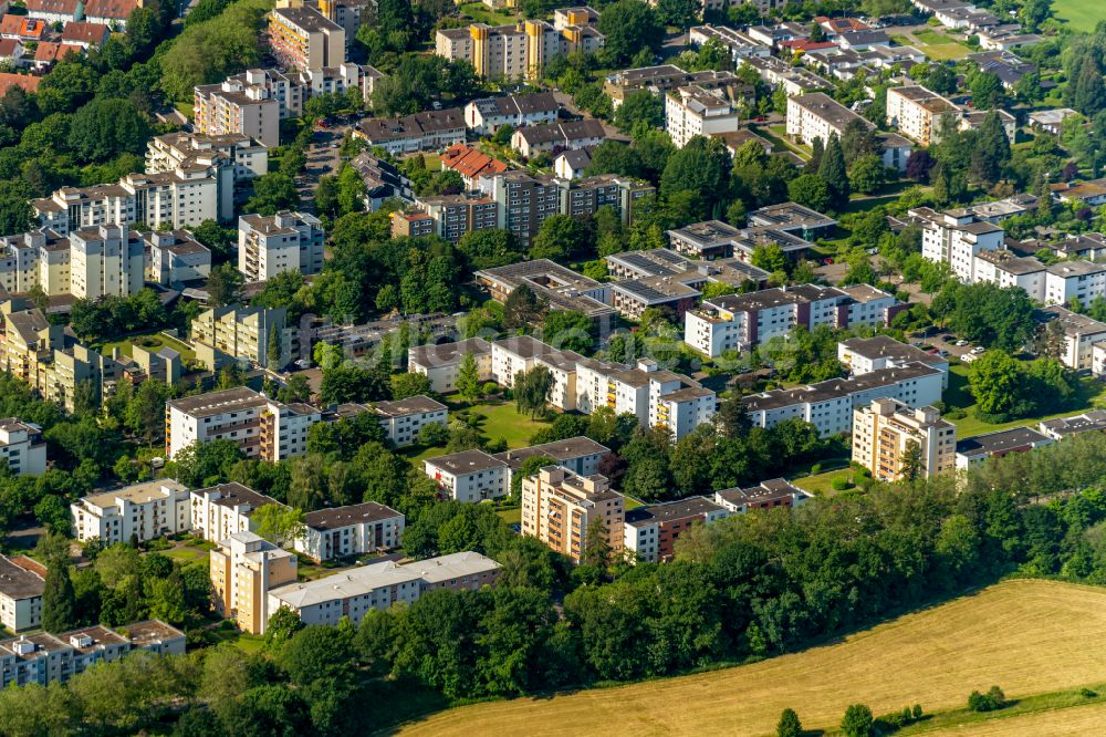 Luftbild Denzlingen - Wohngebiet - Mischbebauung der Mehr- und Einfamilienhaussiedlung in Denzlingen im Bundesland Baden-Württemberg, Deutschland