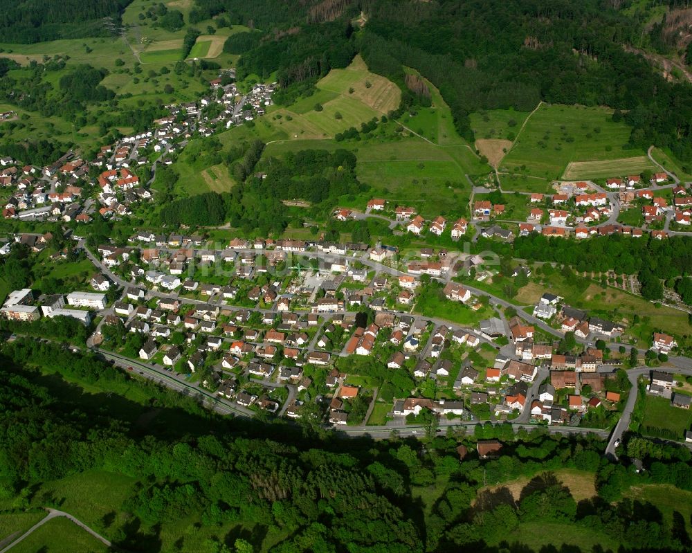 Öflingen von oben - Wohngebiet - Mischbebauung der Mehr- und Einfamilienhaussiedlung in Öflingen im Bundesland Baden-Württemberg, Deutschland