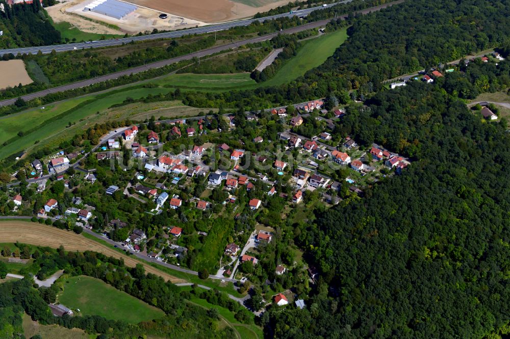 Luftbild Frauenland - Wohngebiet - Mischbebauung der Mehr- und Einfamilienhaussiedlung in Frauenland im Bundesland Bayern, Deutschland