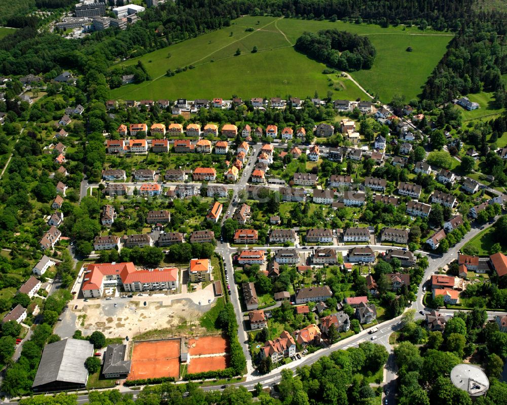 Luftbild Georgenberg - Wohngebiet - Mischbebauung der Mehr- und Einfamilienhaussiedlung in Georgenberg im Bundesland Niedersachsen, Deutschland