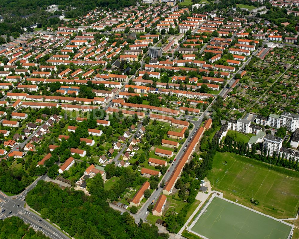 Luftbild Goslar - Wohngebiet - Mischbebauung der Mehr- und Einfamilienhaussiedlung in Goslar im Bundesland Niedersachsen, Deutschland