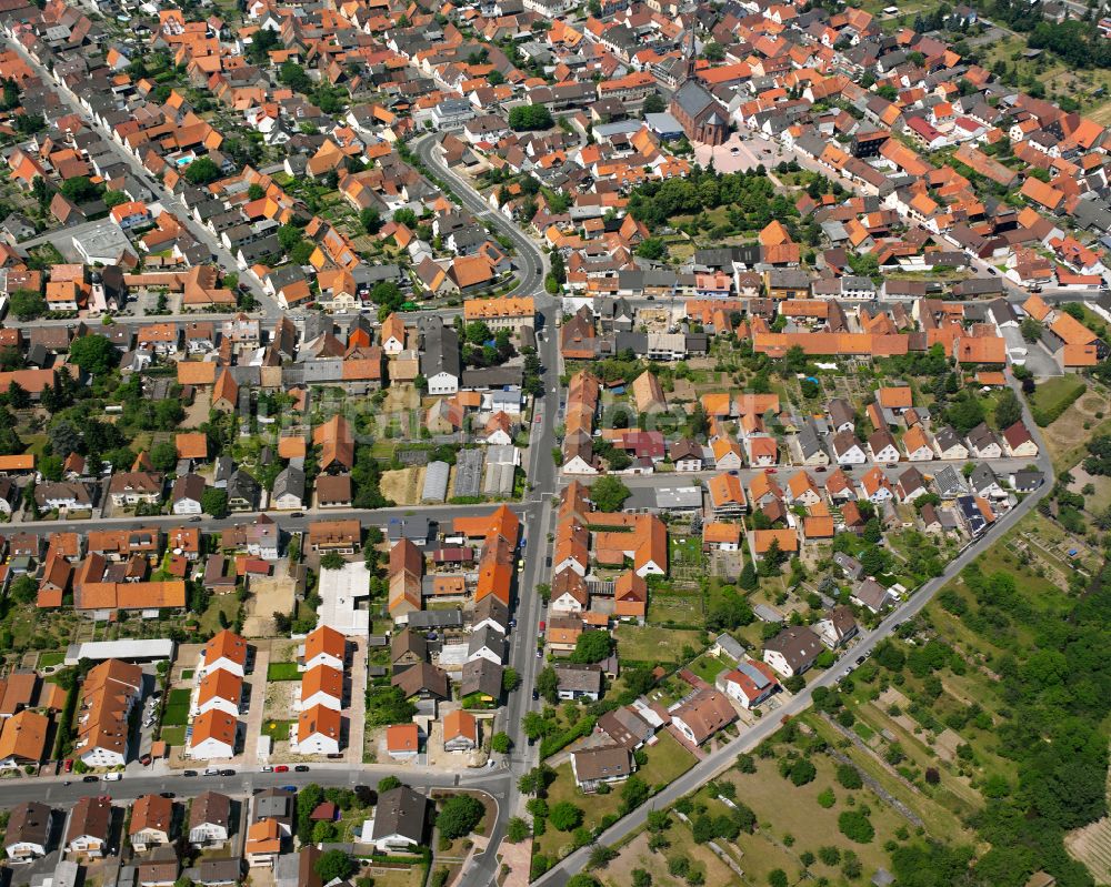 Luftaufnahme Graben - Wohngebiet - Mischbebauung der Mehr- und Einfamilienhaussiedlung in Graben im Bundesland Baden-Württemberg, Deutschland