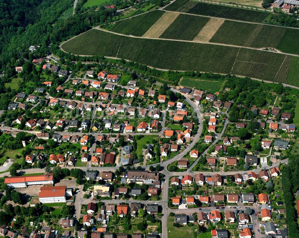 Luftbild Gundelsheim - Wohngebiet - Mischbebauung der Mehr- und Einfamilienhaussiedlung in Gundelsheim im Bundesland Baden-Württemberg, Deutschland