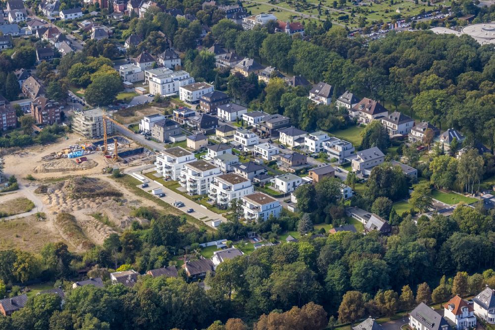 Hamm von oben - Wohngebiet - Mischbebauung der Mehr- und Einfamilienhaussiedlung in Hamm im Bundesland Nordrhein-Westfalen, Deutschland