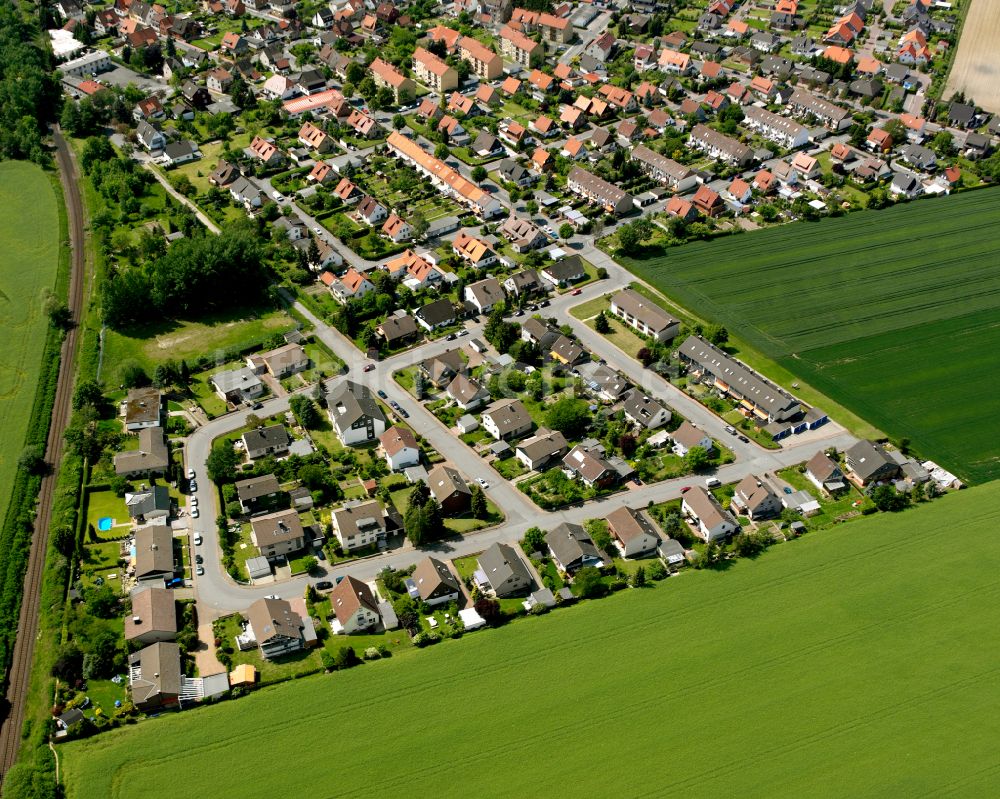 Luftaufnahme Harlingerode - Wohngebiet - Mischbebauung der Mehr- und Einfamilienhaussiedlung in Harlingerode im Bundesland Niedersachsen, Deutschland