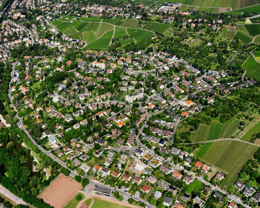Luftaufnahme Heilbronn - Wohngebiet - Mischbebauung der Mehr- und Einfamilienhaussiedlung in Heilbronn im Bundesland Baden-Württemberg, Deutschland