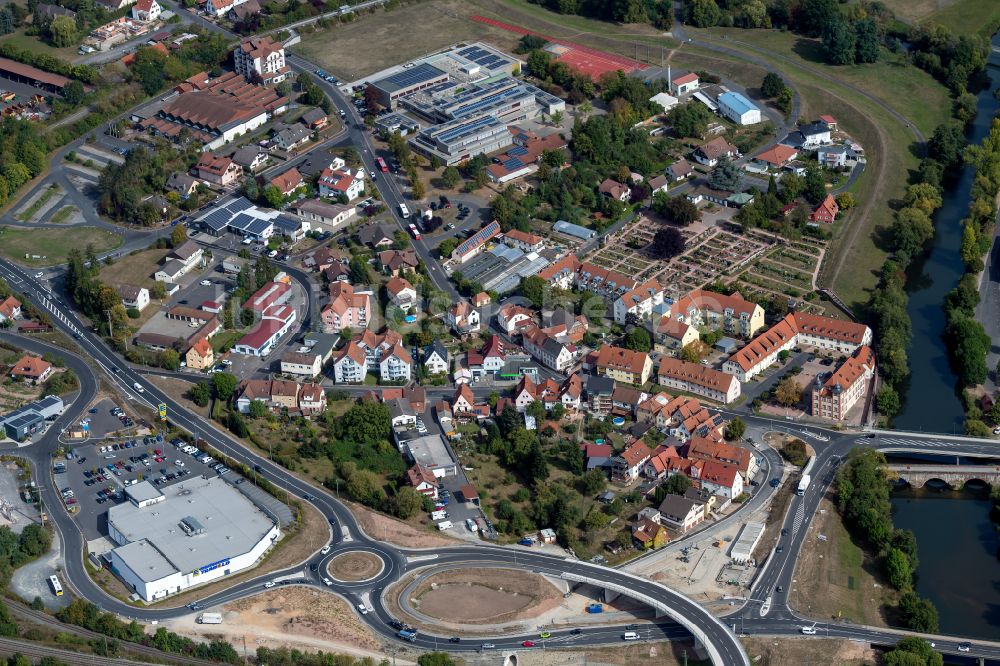 Luftbild Langenprozelten - Wohngebiet - Mischbebauung der Mehr- und Einfamilienhaussiedlung in Langenprozelten im Bundesland Bayern, Deutschland