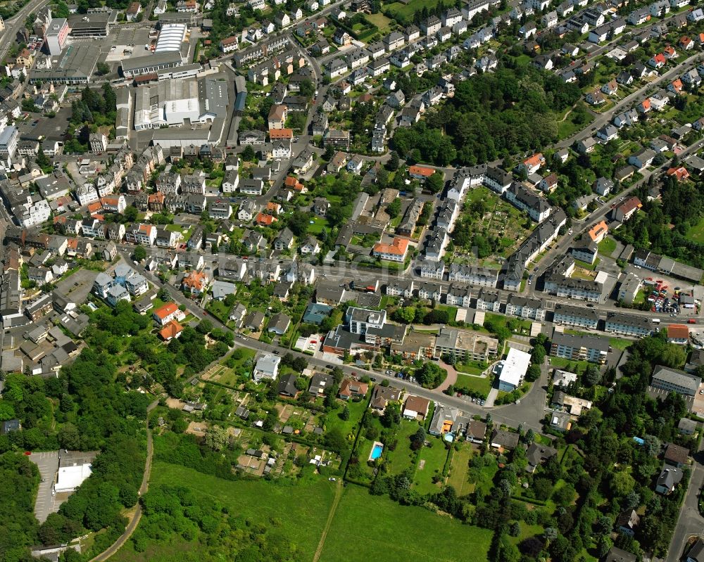 Luftaufnahme Limburg an der Lahn - Wohngebiet - Mischbebauung der Mehr- und Einfamilienhaussiedlung in Limburg an der Lahn im Bundesland Hessen, Deutschland