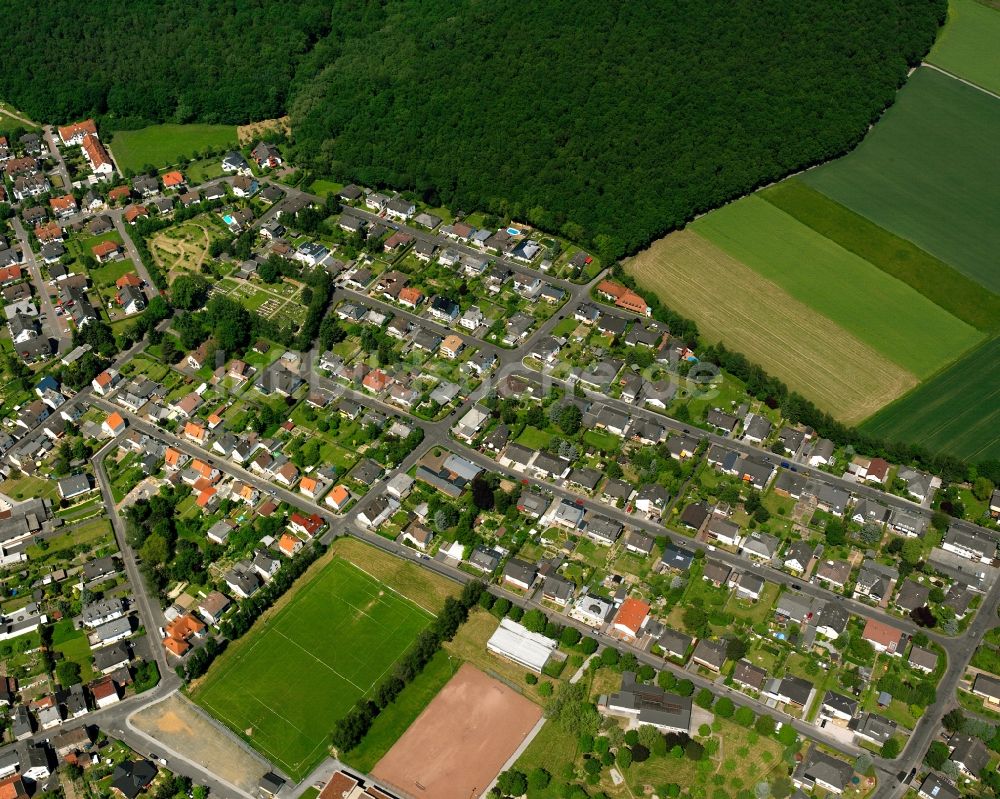 Linter aus der Vogelperspektive: Wohngebiet - Mischbebauung der Mehr- und Einfamilienhaussiedlung in Linter im Bundesland Hessen, Deutschland