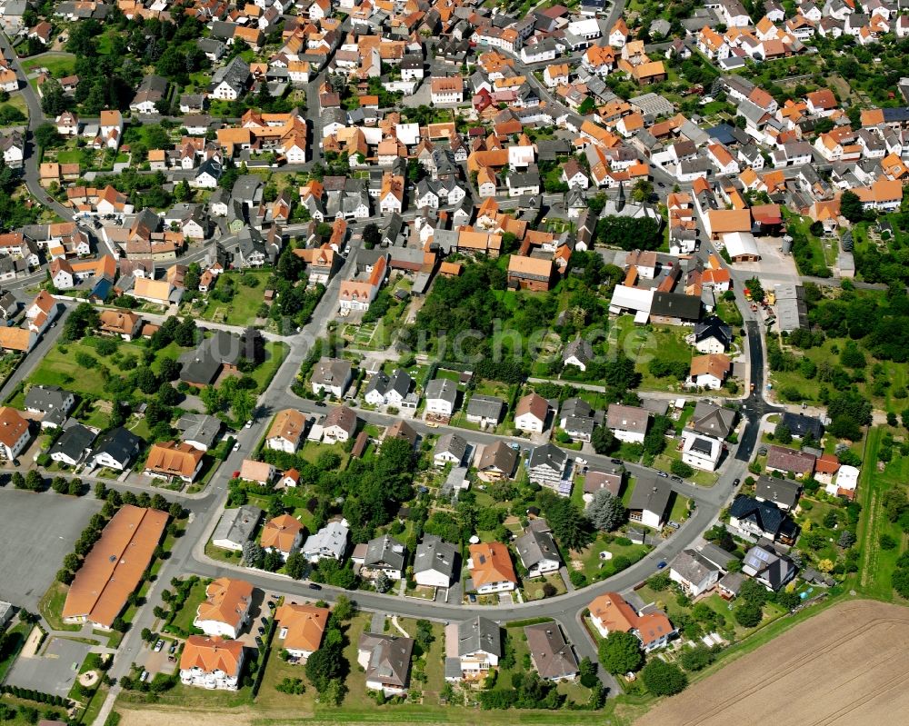 Luftbild Lützellinden - Wohngebiet - Mischbebauung der Mehr- und Einfamilienhaussiedlung in Lützellinden im Bundesland Hessen, Deutschland