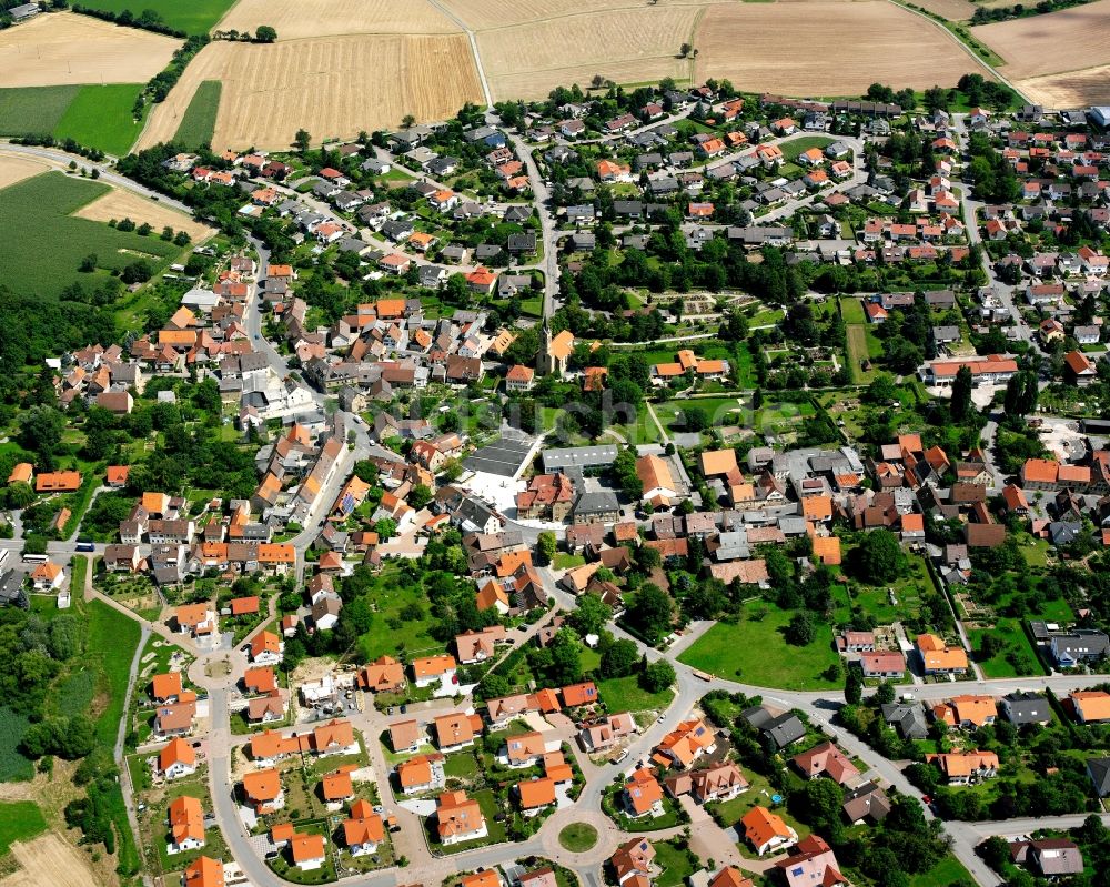 Mühlbach von oben - Wohngebiet - Mischbebauung der Mehr- und Einfamilienhaussiedlung in Mühlbach im Bundesland Baden-Württemberg, Deutschland