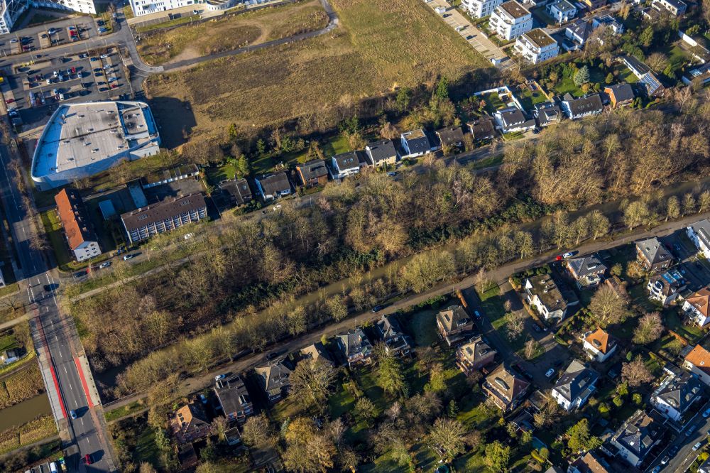 Luftaufnahme Norddinker - Wohngebiet - Mischbebauung der Mehr- und Einfamilienhaussiedlung in Norddinker im Bundesland Nordrhein-Westfalen, Deutschland