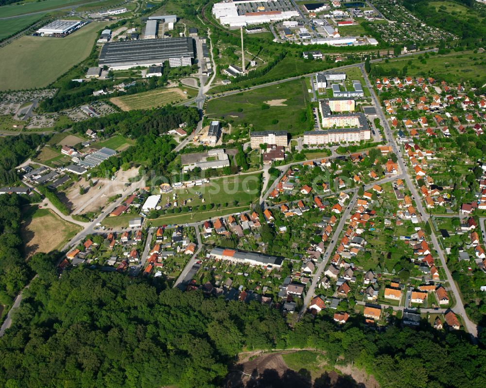 Luftaufnahme Oesig - Wohngebiet - Mischbebauung der Mehr- und Einfamilienhaussiedlung in Oesig im Bundesland Sachsen-Anhalt, Deutschland