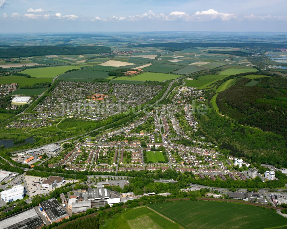 Ohlhof von oben - Wohngebiet - Mischbebauung der Mehr- und Einfamilienhaussiedlung in Ohlhof im Bundesland Niedersachsen, Deutschland