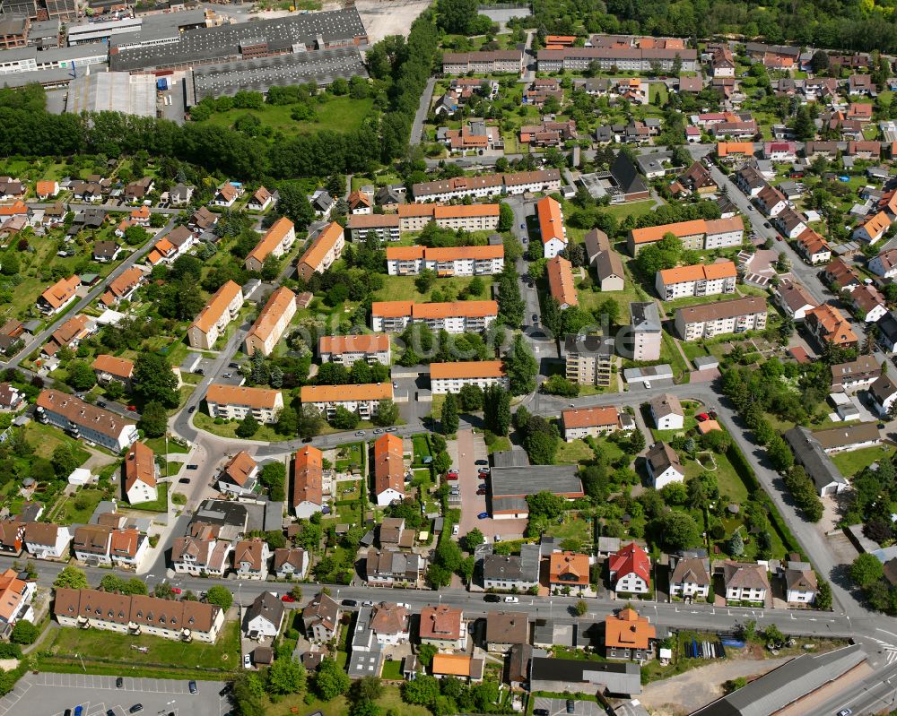 Luftaufnahme Oker - Wohngebiet - Mischbebauung der Mehr- und Einfamilienhaussiedlung in Oker im Bundesland Niedersachsen, Deutschland