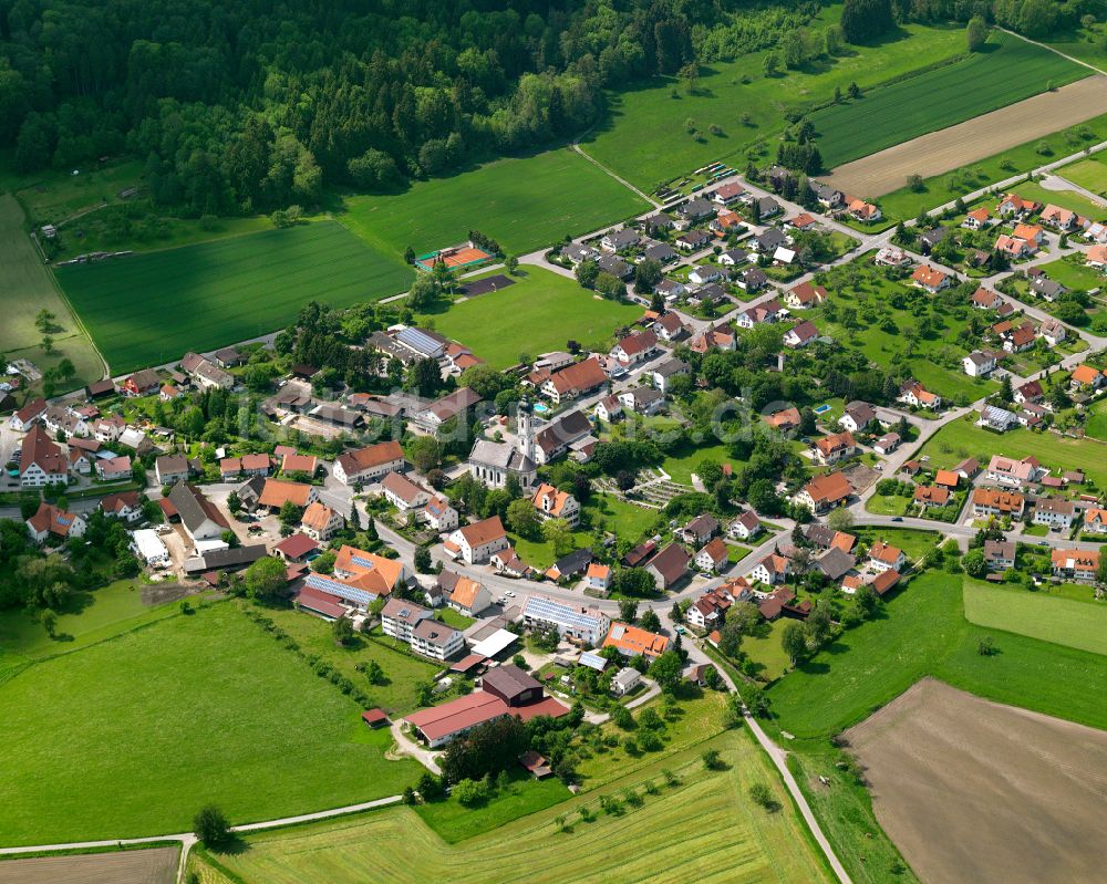 Luftbild Otterswang - Wohngebiet - Mischbebauung der Mehr- und Einfamilienhaussiedlung in Otterswang im Bundesland Baden-Württemberg, Deutschland