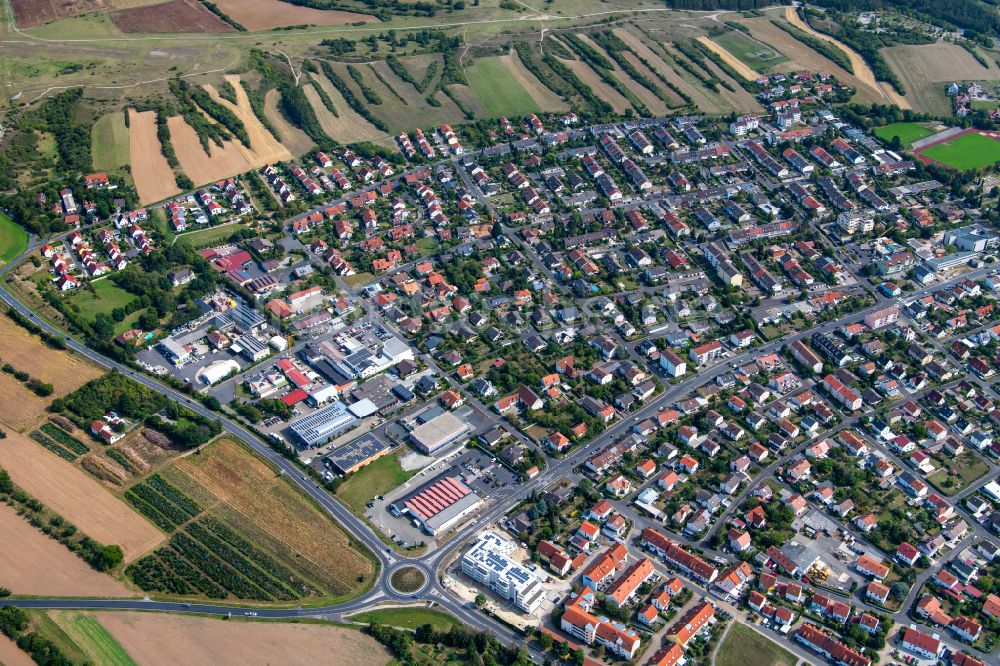 Luftbild Rohrbach - Wohngebiet - Mischbebauung der Mehr- und Einfamilienhaussiedlung in Rohrbach im Bundesland Bayern, Deutschland