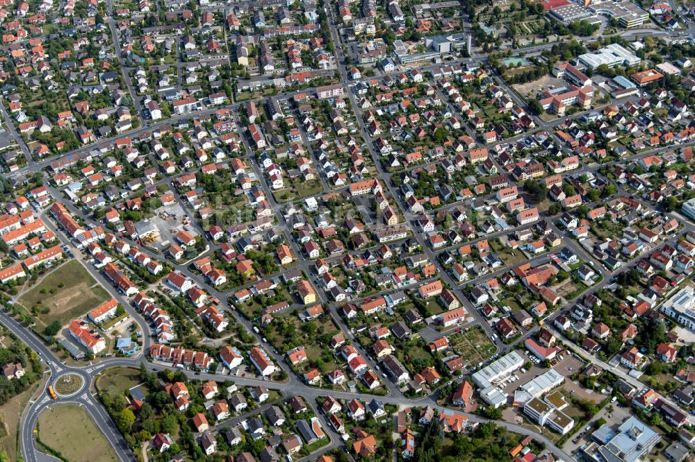 Luftaufnahme Rohrbach - Wohngebiet - Mischbebauung der Mehr- und Einfamilienhaussiedlung in Rohrbach im Bundesland Bayern, Deutschland