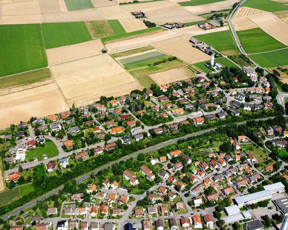 Luftbild Stetten a.H. - Wohngebiet - Mischbebauung der Mehr- und Einfamilienhaussiedlung in Stetten a.H. im Bundesland Baden-Württemberg, Deutschland