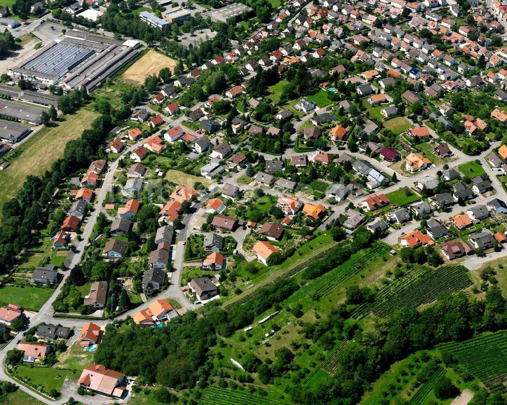 Luftbild Sulzfeld - Wohngebiet - Mischbebauung der Mehr- und Einfamilienhaussiedlung in Sulzfeld im Bundesland Baden-Württemberg, Deutschland