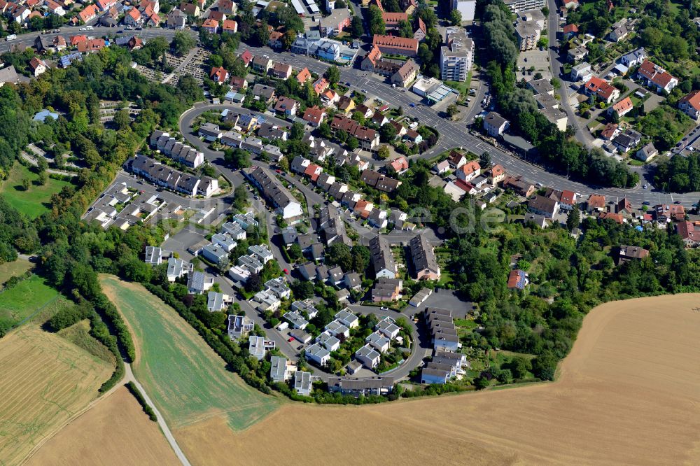 Luftbild Versbach - Wohngebiet - Mischbebauung der Mehr- und Einfamilienhaussiedlung in Versbach im Bundesland Bayern, Deutschland