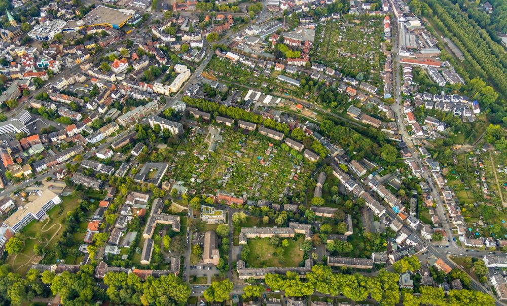 Luftaufnahme Wattenscheid - Wohngebiet - Mischbebauung der Mehr- und Einfamilienhaussiedlung in Wattenscheid im Bundesland Nordrhein-Westfalen, Deutschland