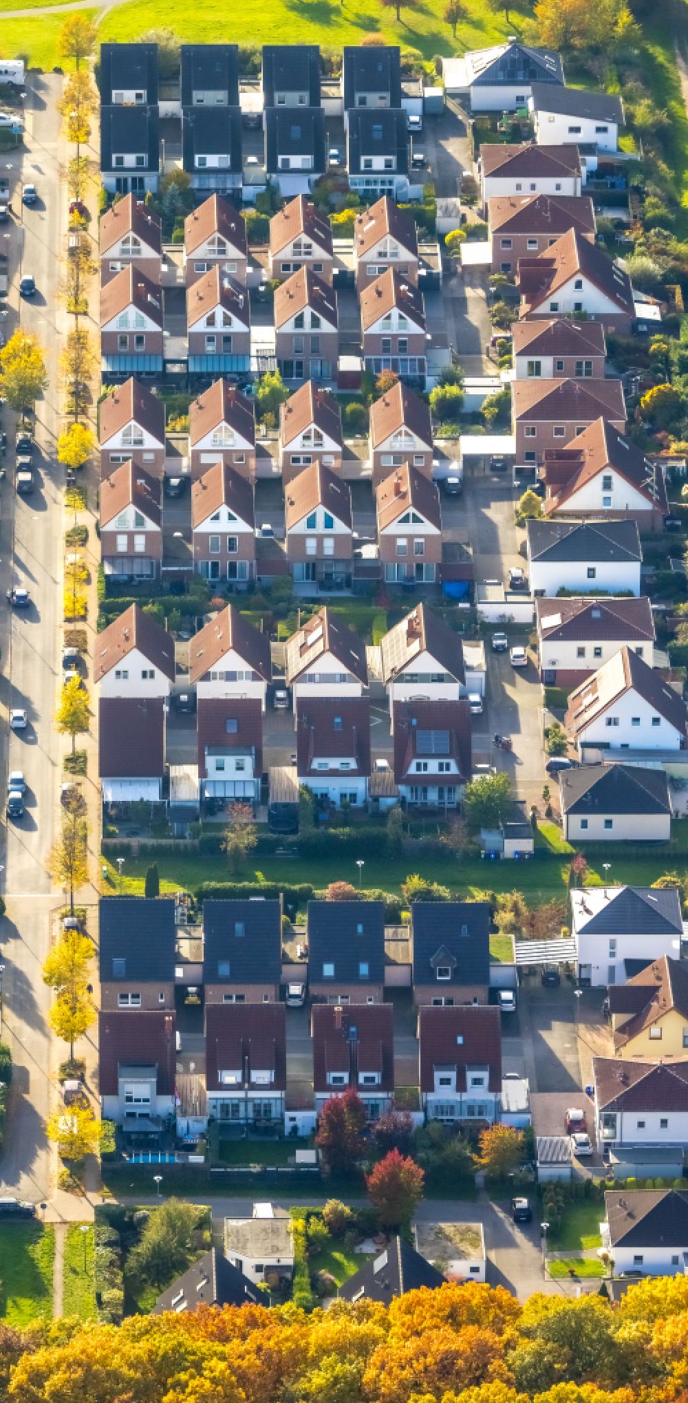 Luftbild Zweckel - Wohngebiet - Mischbebauung der Mehr- und Einfamilienhaussiedlung in Zweckel im Bundesland Nordrhein-Westfalen, Deutschland