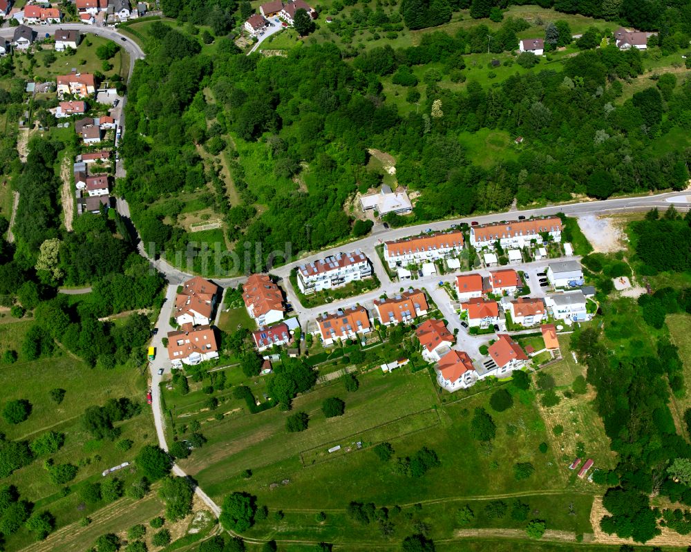 Luftbild Völkersbach - Wohngebiet einer Reihenhaus- Siedlung in Völkersbach im Bundesland Baden-Württemberg, Deutschland