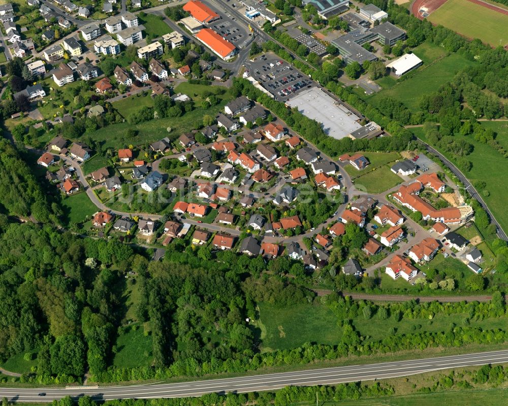 Westerburg von oben - Wohngebiet im Süden von Westerburg im Bundesland Rheinland-Pfalz
