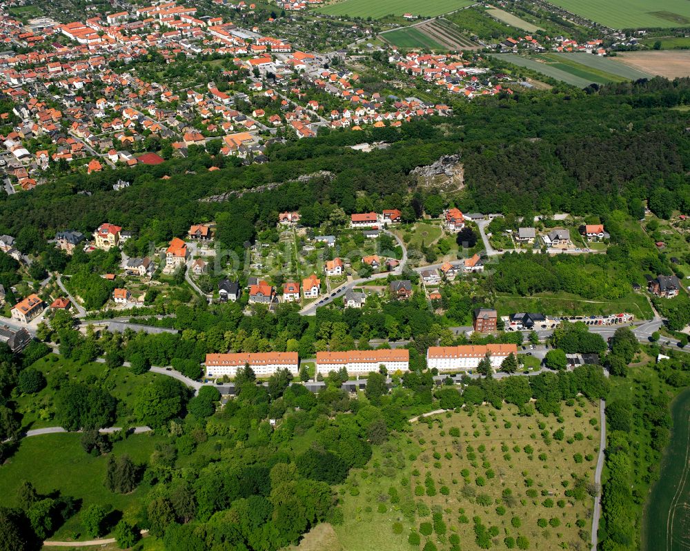 Luftbild Blankenburg (Harz) - Wohngebiet am Waldrand in Blankenburg (Harz) im Bundesland Sachsen-Anhalt, Deutschland
