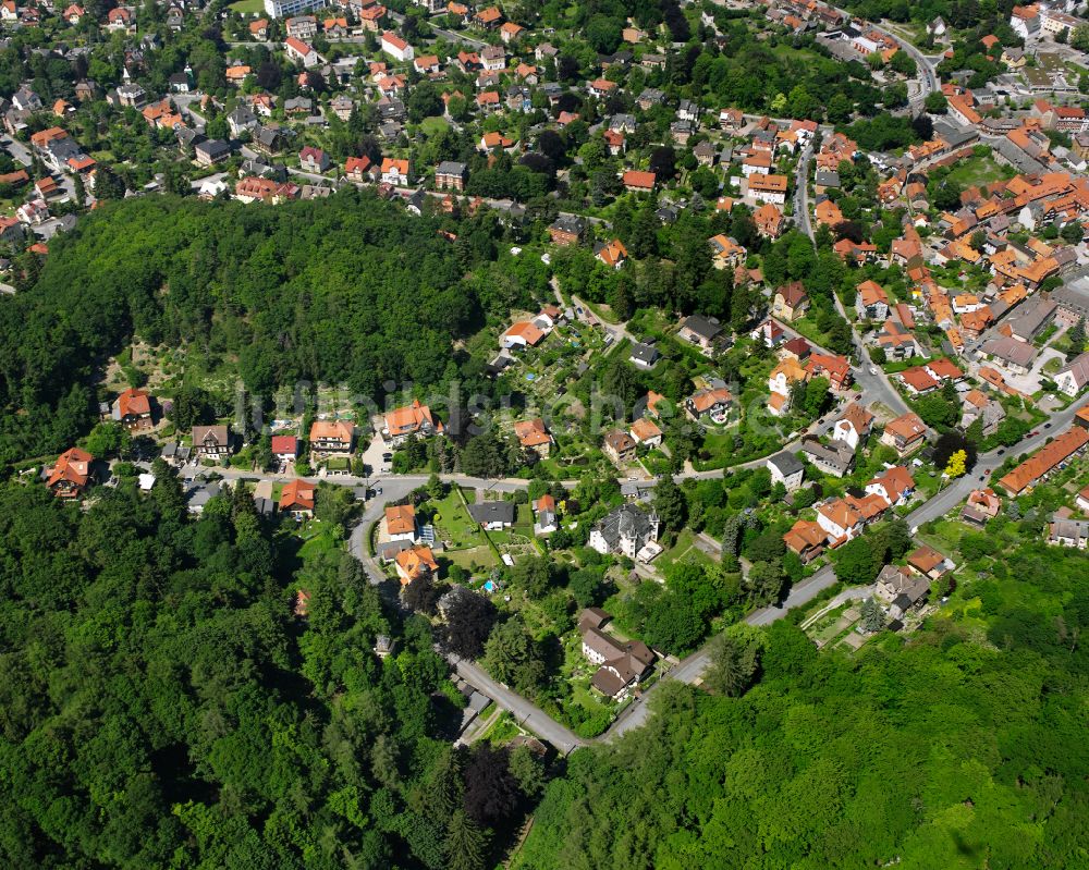 Blankenburg (Harz) von oben - Wohngebiet am Waldrand in Blankenburg (Harz) im Bundesland Sachsen-Anhalt, Deutschland