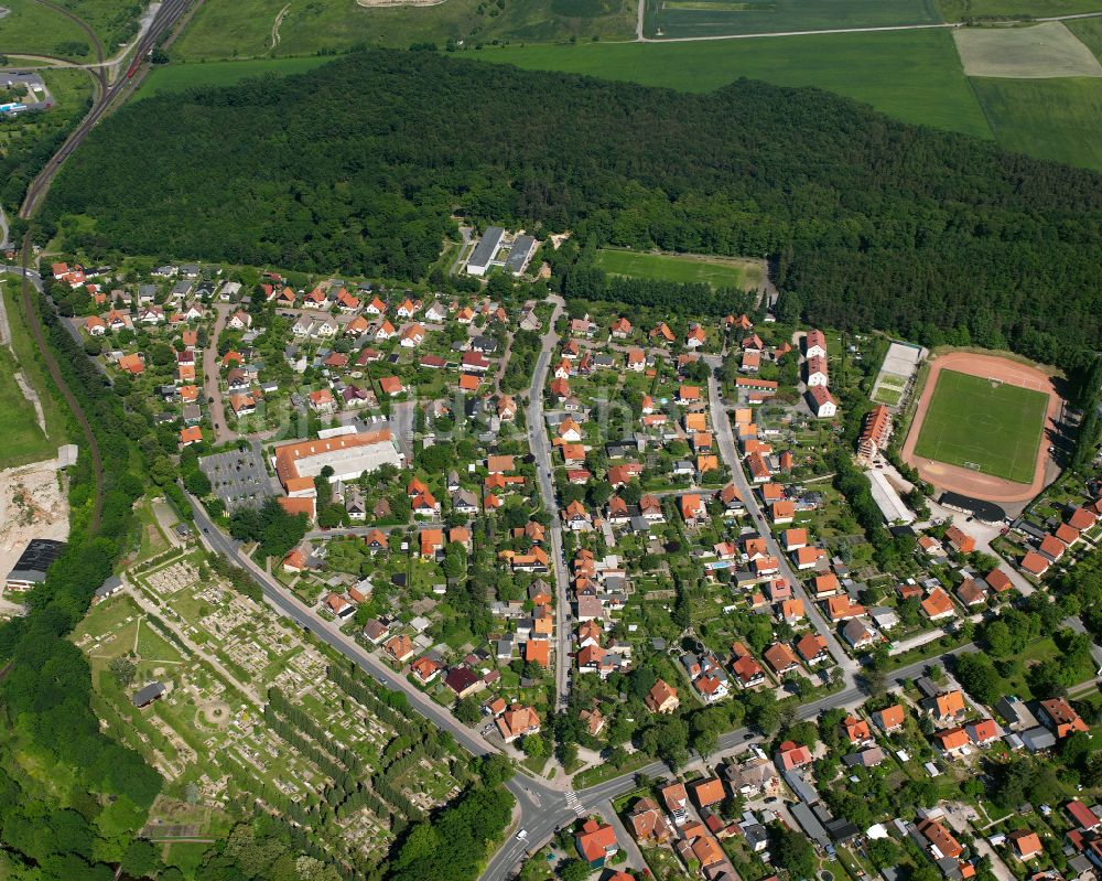 Luftaufnahme Ilsenburg (Harz) - Wohngebiet am Waldrand in Ilsenburg (Harz) im Bundesland Sachsen-Anhalt, Deutschland