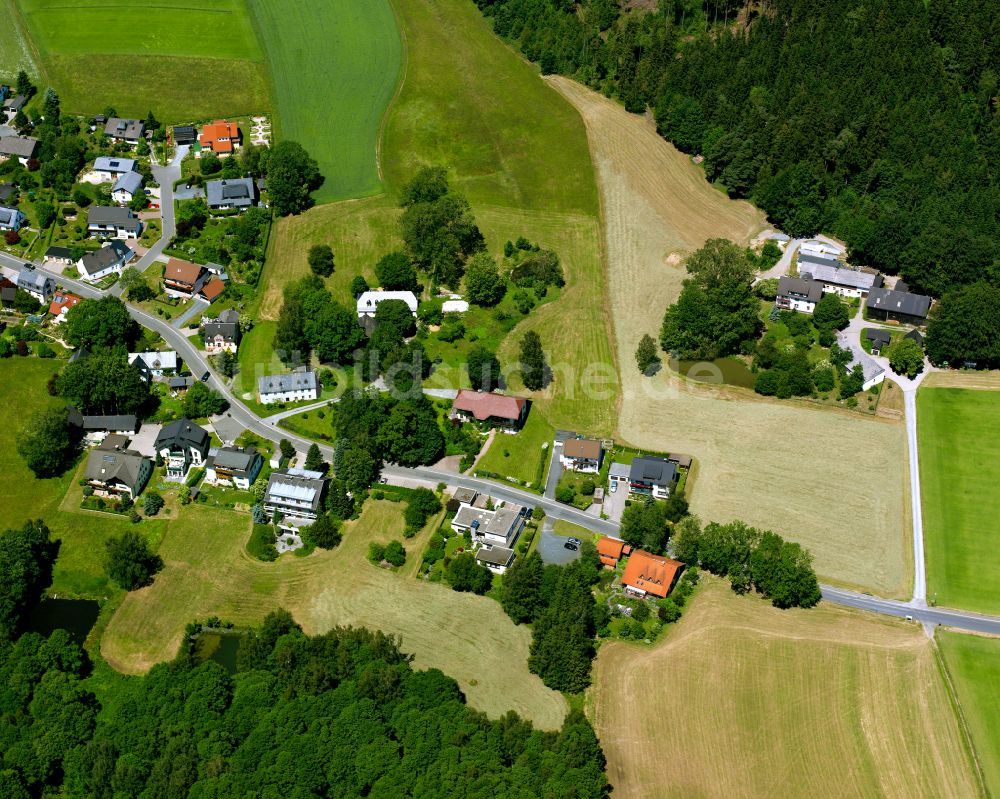 Luftaufnahme Obersteben - Wohngebiet am Waldrand in Obersteben im Bundesland Bayern, Deutschland