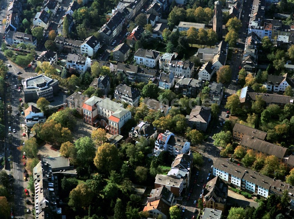 Köln aus der Vogelperspektive: Wohngebiete an der Gleueler- und die Bachemer Straße im Stadtteil Lindenthal in Köln im Bundesland Nordrhein-Westfalen