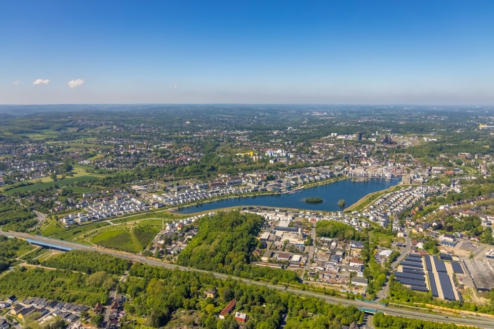 Dortmund aus der Vogelperspektive: Wohngebiete am Phoenix See in Dortmund im Bundesland Nordrhein-Westfalen