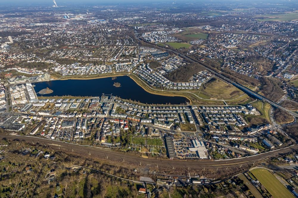 Luftbild Dortmund - Wohngebiete am Phoenix See in Dortmund im Bundesland Nordrhein-Westfalen