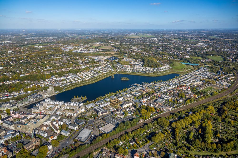 Luftaufnahme Dortmund - Wohngebiete am Phoenix See in Dortmund im Bundesland Nordrhein-Westfalen