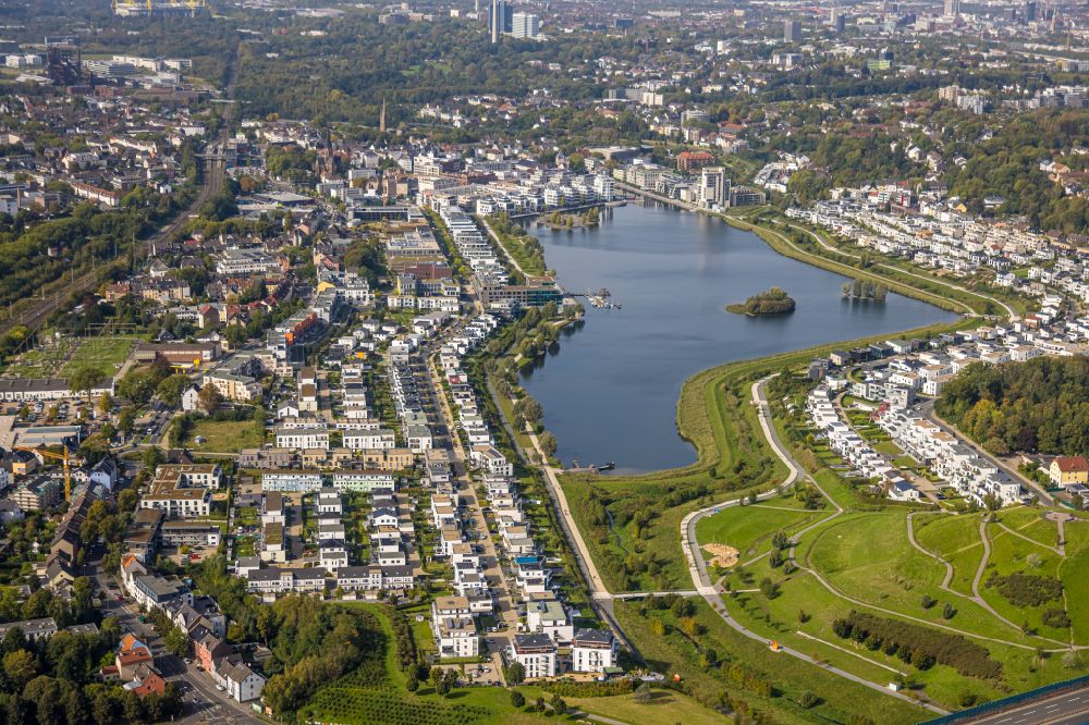 Luftaufnahme Dortmund - Wohngebiete am Phoenix See in Dortmund im Bundesland Nordrhein-Westfalen