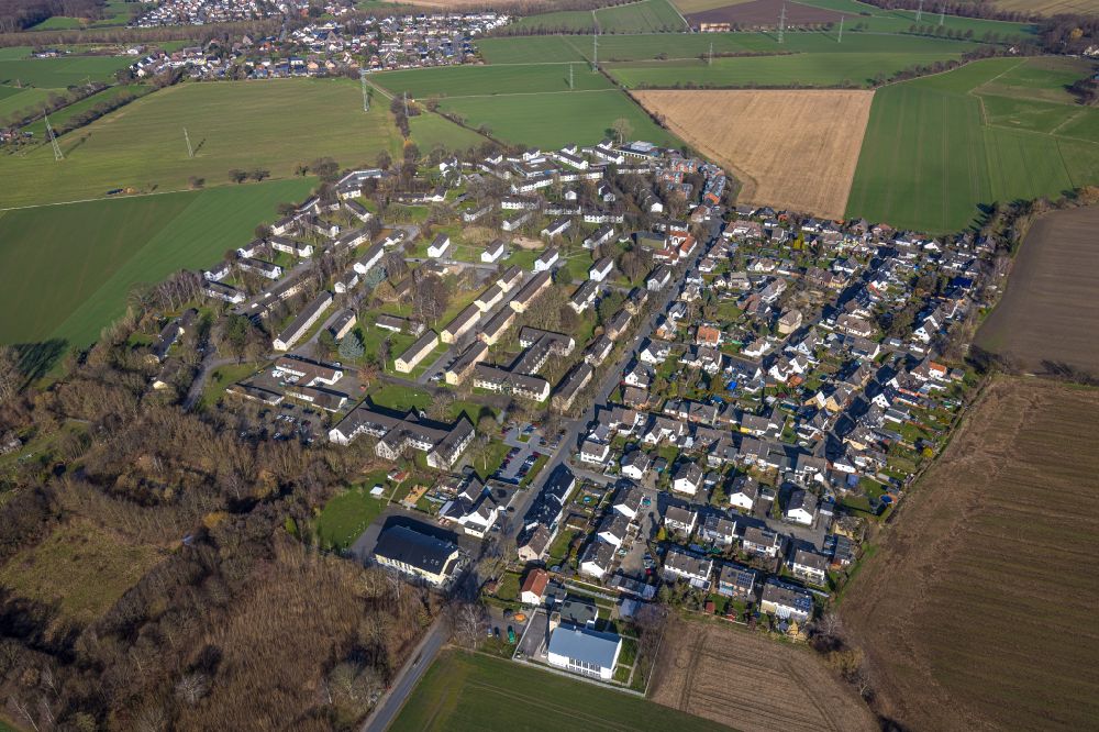 Luftaufnahme Massen - Wohngebiets- Siedlung an der Buderusstraße in Massen im Bundesland Nordrhein-Westfalen, Deutschland