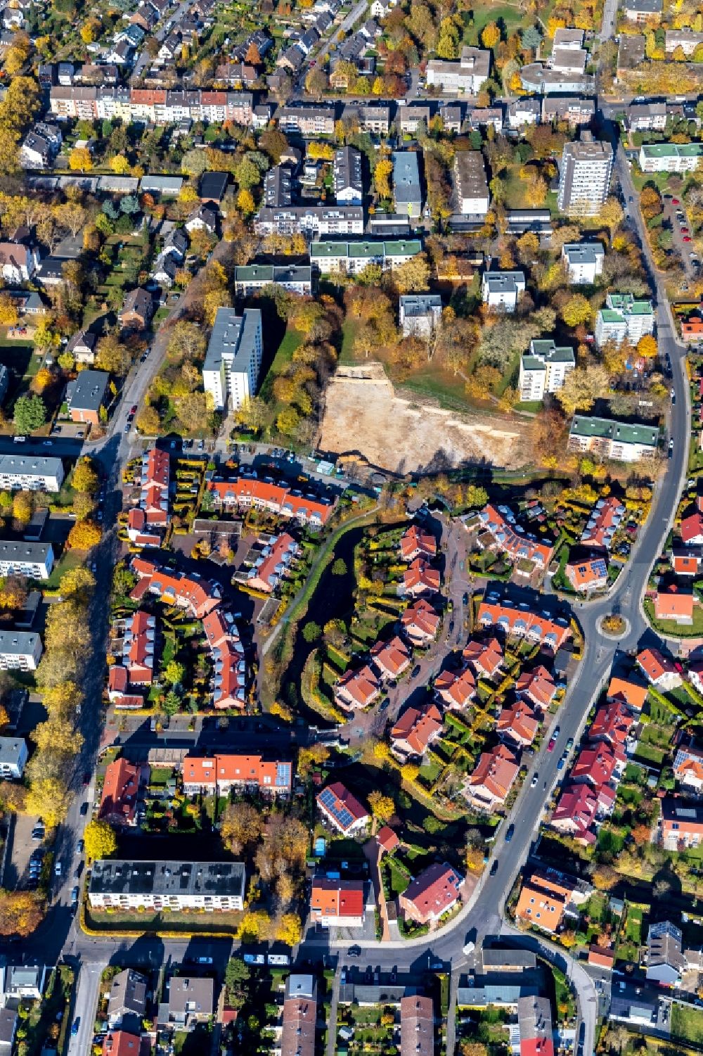 Luftbild Duisburg - Wohngebiets- Siedlung im Ortsteil Großenbaum in Duisburg im Bundesland Nordrhein-Westfalen, Deutschland